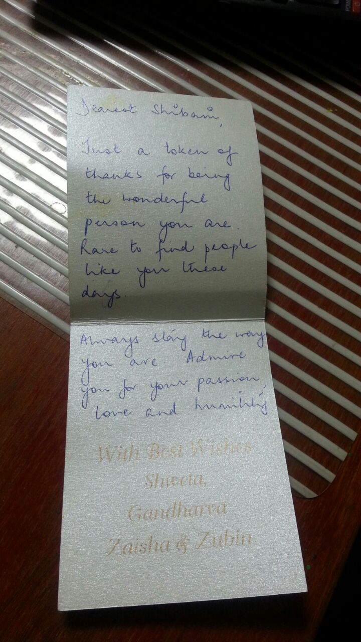 Notes of Appreciation from Parents